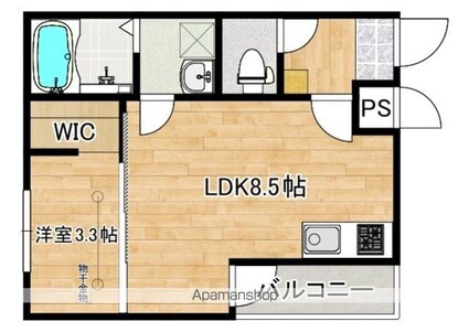 ＭＯＶＥ宇品御幸ＮＥＯ[1LDK/28.3m2]の間取図