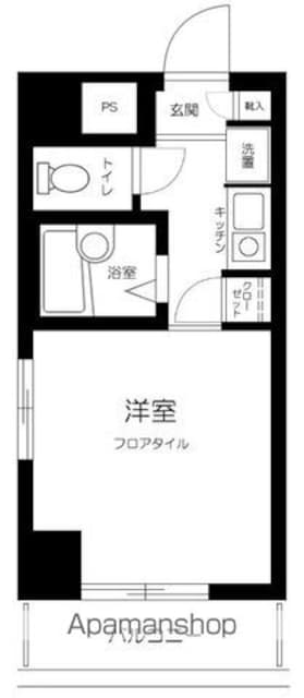 スカイコート早稲田第２[1R/18m2]の間取図