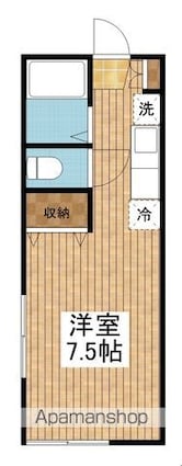 ラズベリーハウスＡ・Ｂ[1R/23.14m2]の間取図