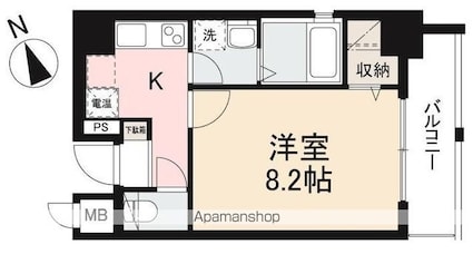 パサル藤塚[1K/29.58m2]の間取図
