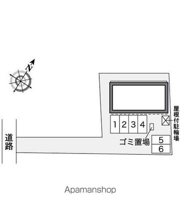 レオパレスフォンターナ[1K/23.27m2]の配置図