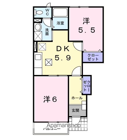 プラシドＢの間取り