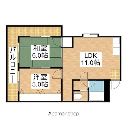 青杏ビル（せいきょう）[2LDK/45.98m2]の間取図
