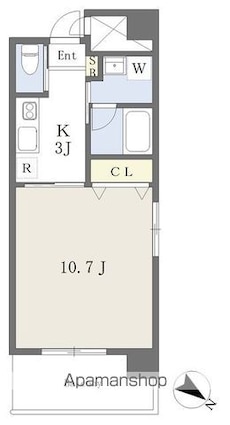 ＬＵＳＴ　ＹＡＮＡＩＭＡＣＨＩ　Ⅱ[1LDK/35.03m2]の間取図