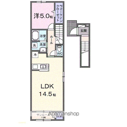 メゾンラテ稲葉[1LDK/51.09m2]の間取図