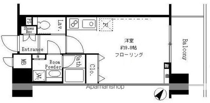 サンクレール荒川ブランガーデン[1R/27.43m2]の間取図