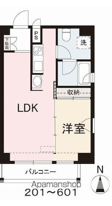 香川県高松市錦町１丁目[1LDK/33.49m2]の間取図