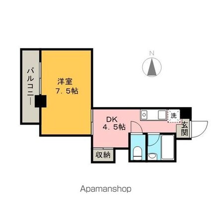 レジデンス東雲[1DK/27.75m2]の間取図