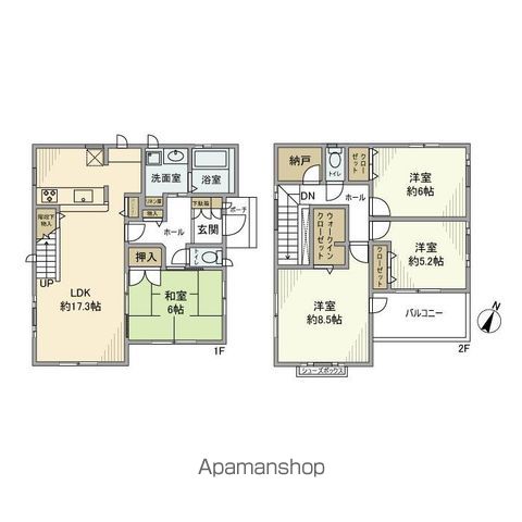 中野久木戸建の間取り