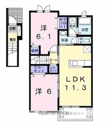 アミ・フラン[2LDK/57.07m2]の間取図