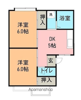 タウニィ　スカイ’８５[2K/36.45m2]の間取図