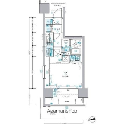 セントラルプレイス新宿御苑前[1R/26.32m2]の間取図