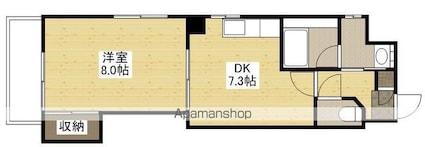 ビバーチェ平野町[1DK/34.57m2]の間取図