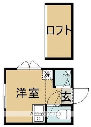 フェリスレガリア[1R/9.89m2]の間取図