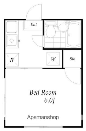 東京都練馬区田柄４丁目[1K/18.09m2]の間取図