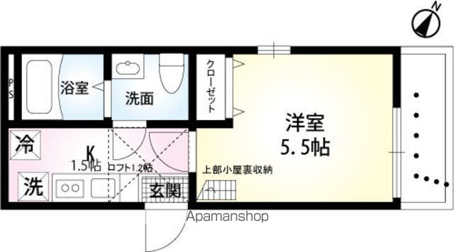 【横浜市南区六ツ川のアパートの間取り】