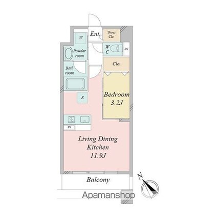 ポルタニグラ千種[1LDK/36.26m2]の間取図