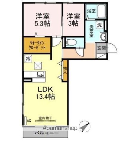 DーROOM地行の間取り写真