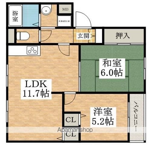 ラフォーレ北花田の間取り写真