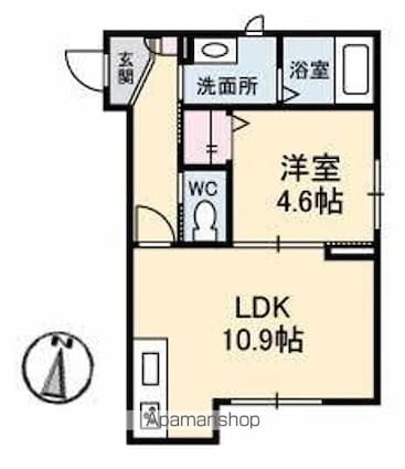 グレイス　ソフィア[1LDK/41.89m2]の間取図