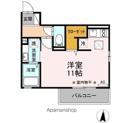 グランスクエア　Ⅰ番館[1R/30.59m2]の間取図