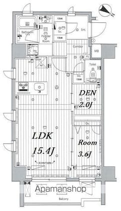 メイクス浅草イースト[1SLDK/50.95m2]の間取図