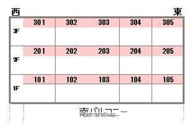 カサグランデ市坪[1R/23.22m2]の配置図