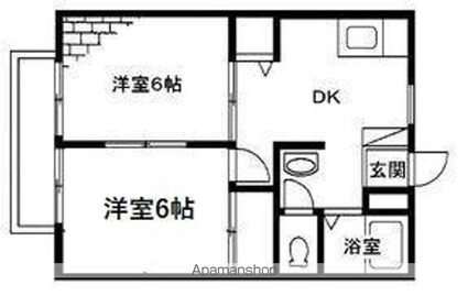 メゾンテヅカ　Ａ[2DK/40.92m2]の間取図