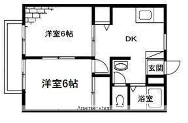メゾンテヅカ　Ａ[2DK/40.92m2]の間取図