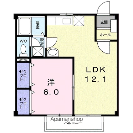 リバティ　栄[1LDK/40.57m2]の間取図