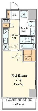 エスタート新宿[1K/25.03m2]の間取図