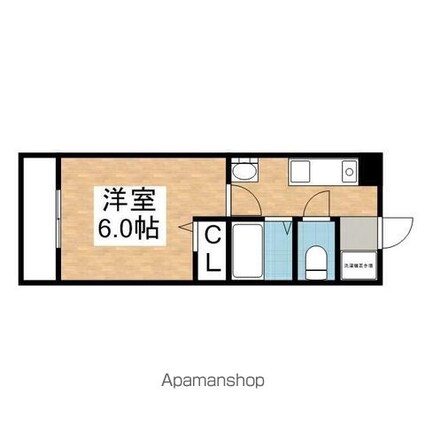 メゾン山本[1K/20.9m2]の間取図