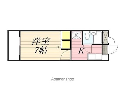 メゾン・ド・水前寺[1K/19.98m2]の間取図
