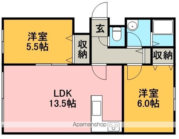 札幌市南北線 北２４条駅 徒歩8分 4階建 築17年の間取り写真