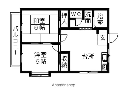 レオパレスａ[2DK/51m2]の間取図