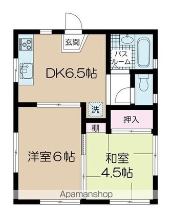 Ｋホーム[2DK/34.78m2]の間取図