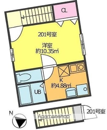 東京都文京区千石４丁目[1K/23.65m2]の間取図