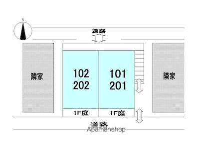 クリーンハイツ[2K/24.5m2]の配置図