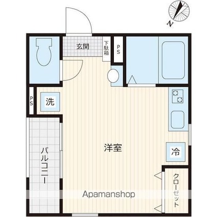 フォレックスコート本蓮沼[1R/20.29m2]の間取図