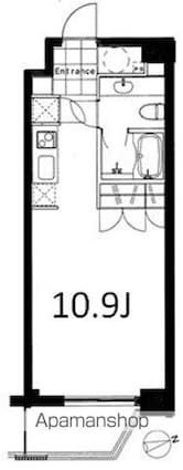 フレンシア麻布十番ノース[1R/33.53m2]の間取図