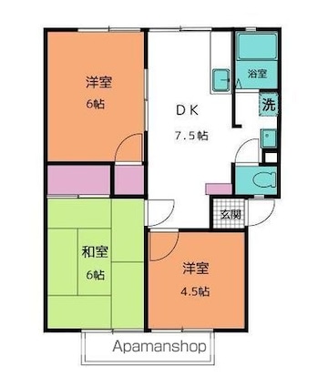 コーポラス引野[3DK/51.8m2]の間取図