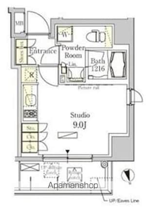 パークアクシス秋葉原Ｅａｓｔ[1R/26.03m2]の間取図