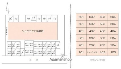 香川県高松市福岡町２丁目[2K/37.8m2]の配置図