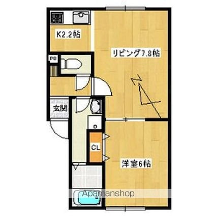 北海道江別市大麻ひかり町[1LDK/36.04m2]の間取図