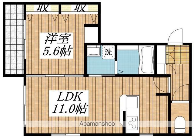 【府中市緑町のマンションの間取り】