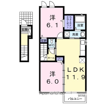 グラン　テレーノ　Ｃ[2LDK/56.68m2]の間取図