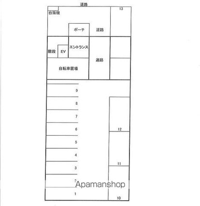 ＦＬＡＴＨＩＬＬ広国際通り[1K/30.04m2]の配置図