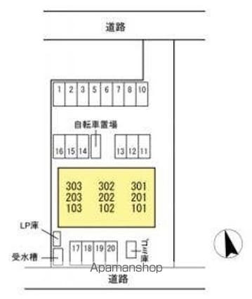 フォブール西公園[2LDK/59.06m2]の配置図