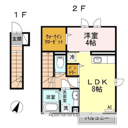 エトワール平山[1LDK/38.92m2]の間取図
