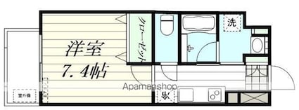 Ｃｌａｉｒ　Ｕｒｂａｎ仙台東口[1K/26.86m2]の間取図